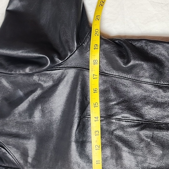 Pelle Studio Wilsons Leather Women's Black Leather Jacket Leopard Lining & Cuffs - Picture 10 of 14